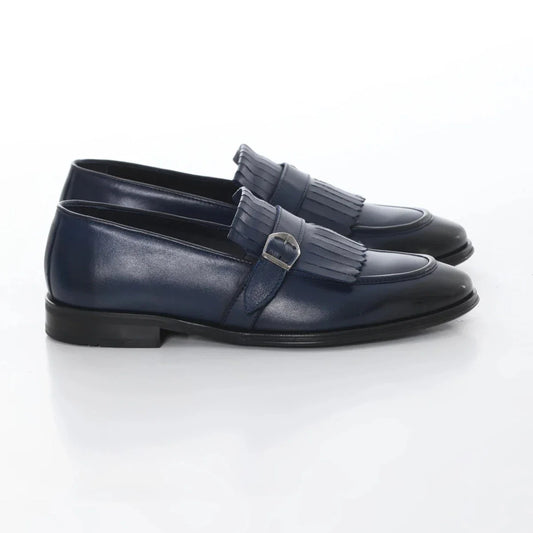 Blue Killtie Side Buckle Loafer