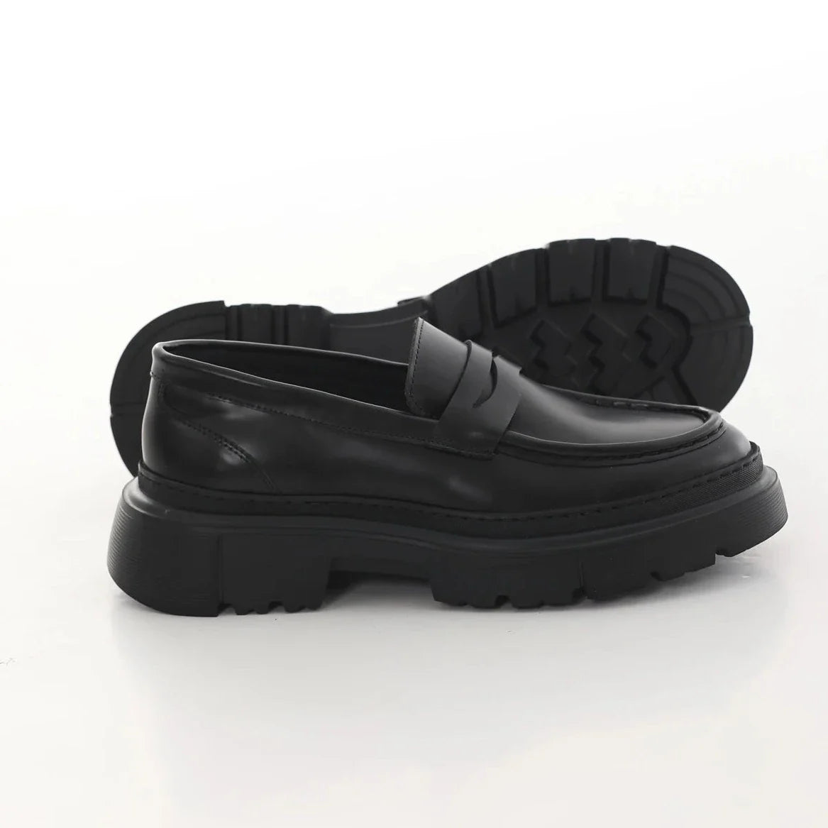 Black Calf Penny Chunky F-416