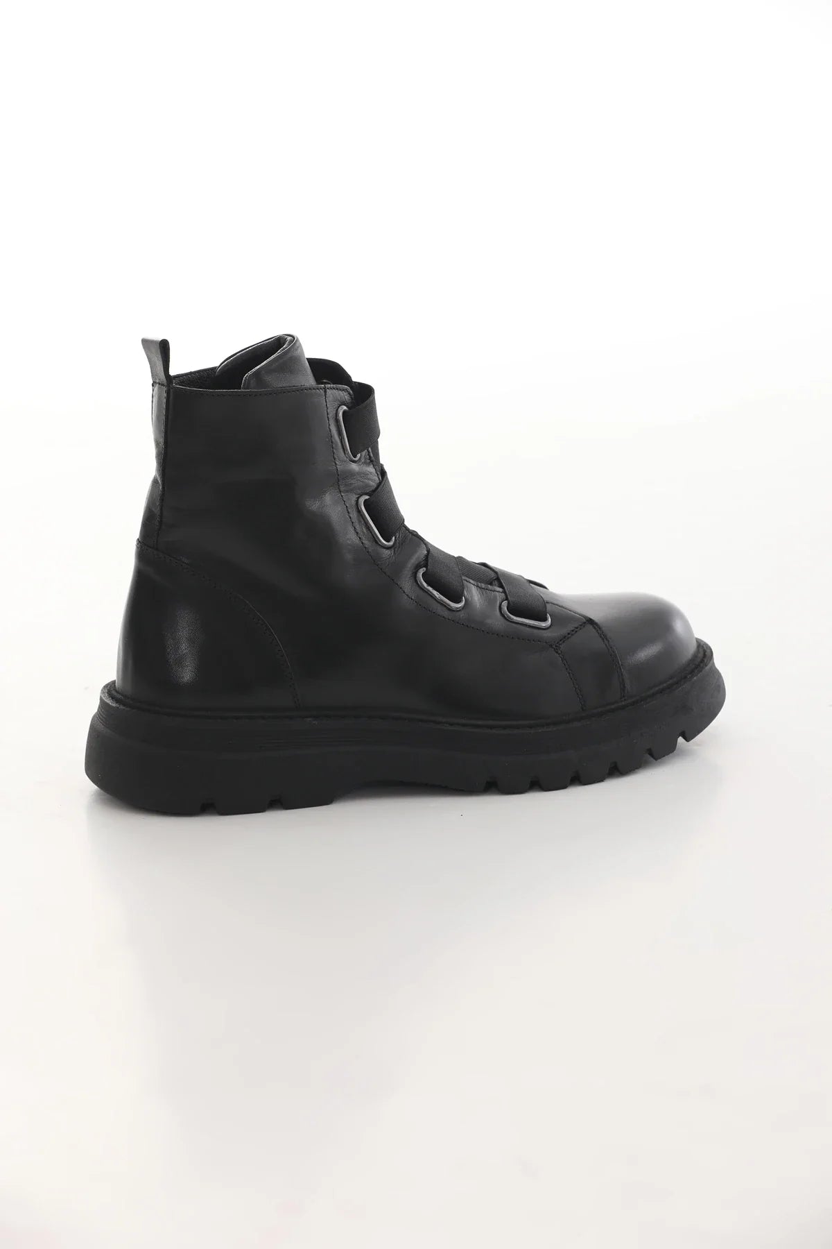 Black Calf Strap Eva Sole Boots FB-0335