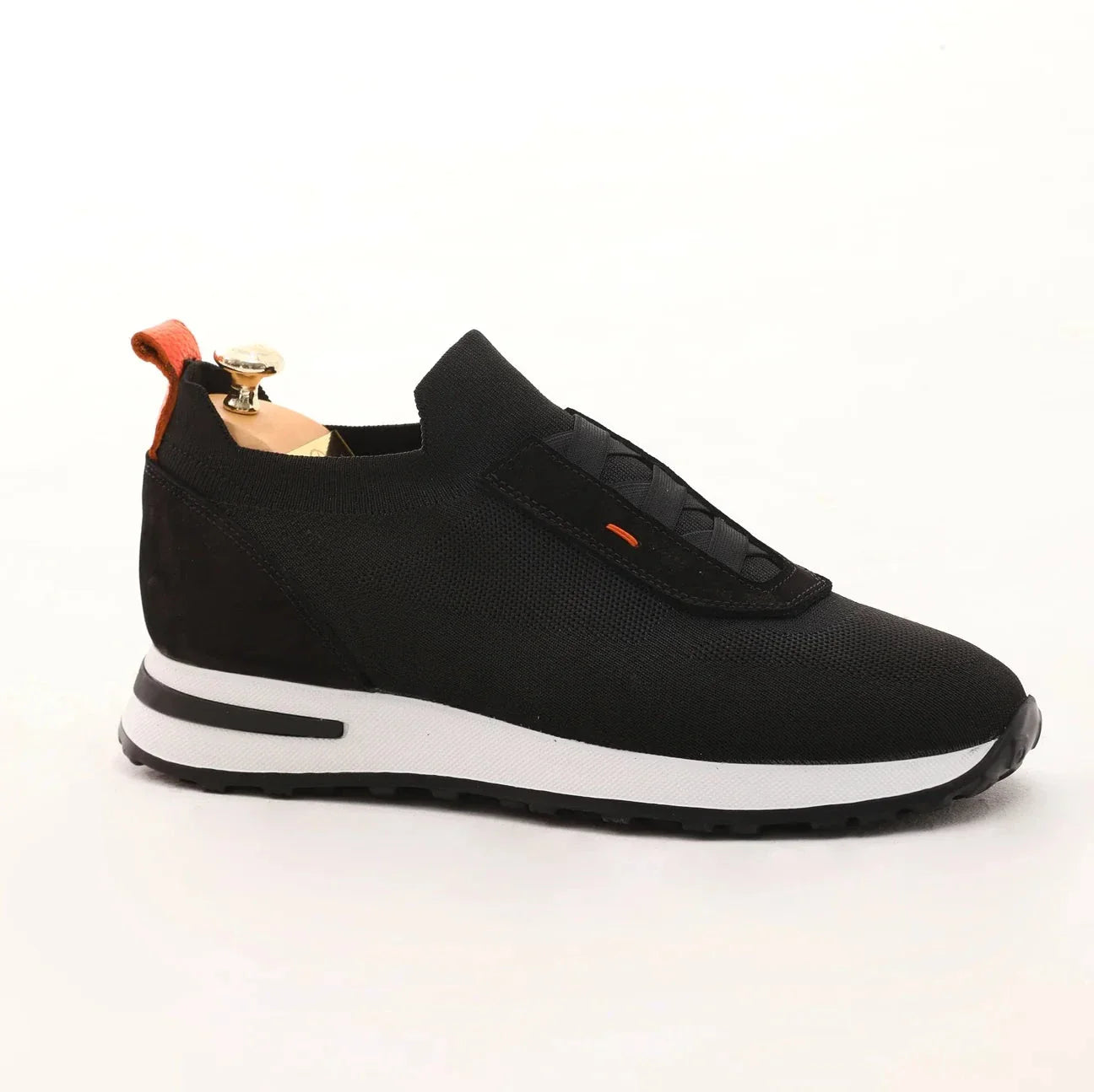 Black Knitted Casual Runners