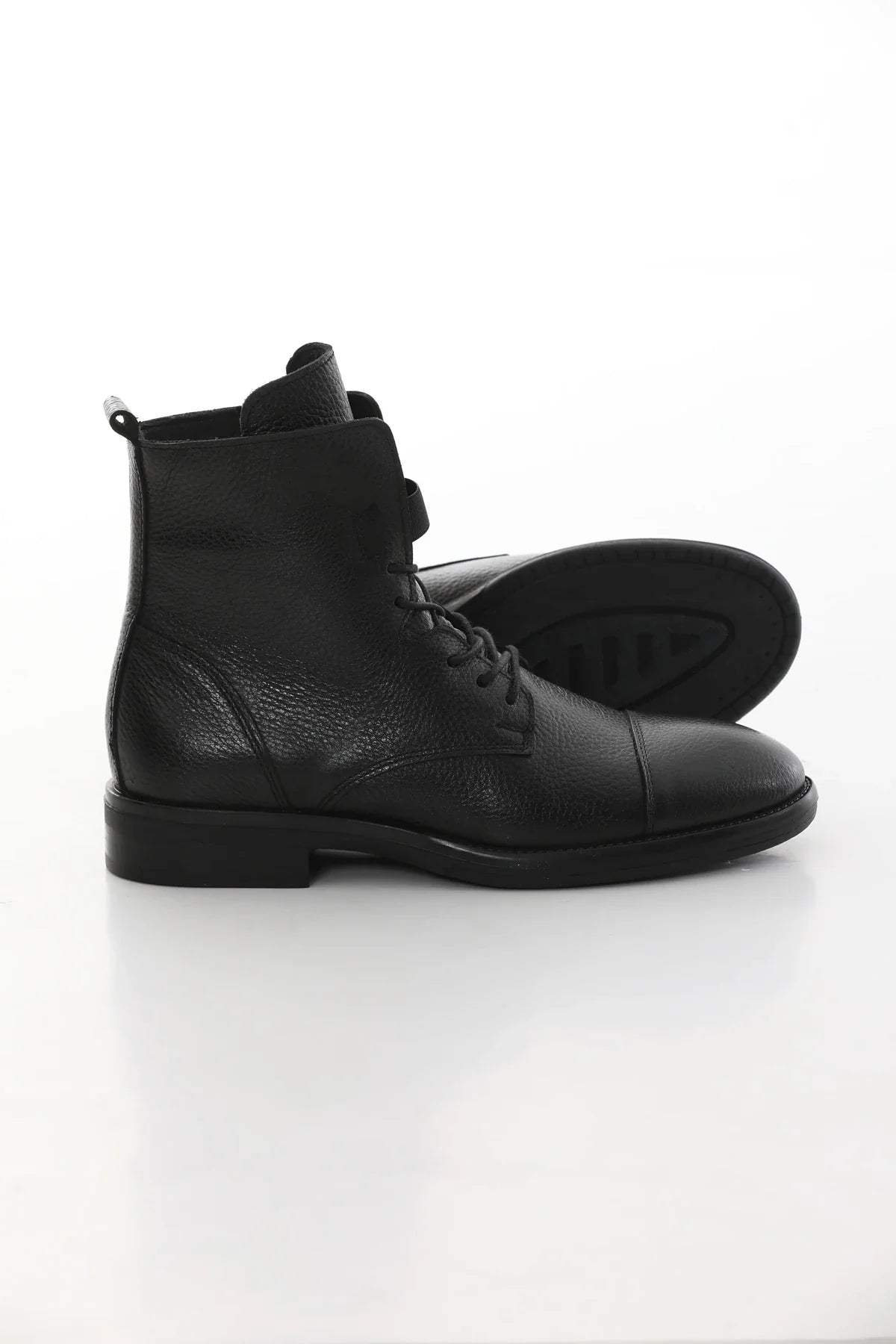 Black Milled Boots FB-0340