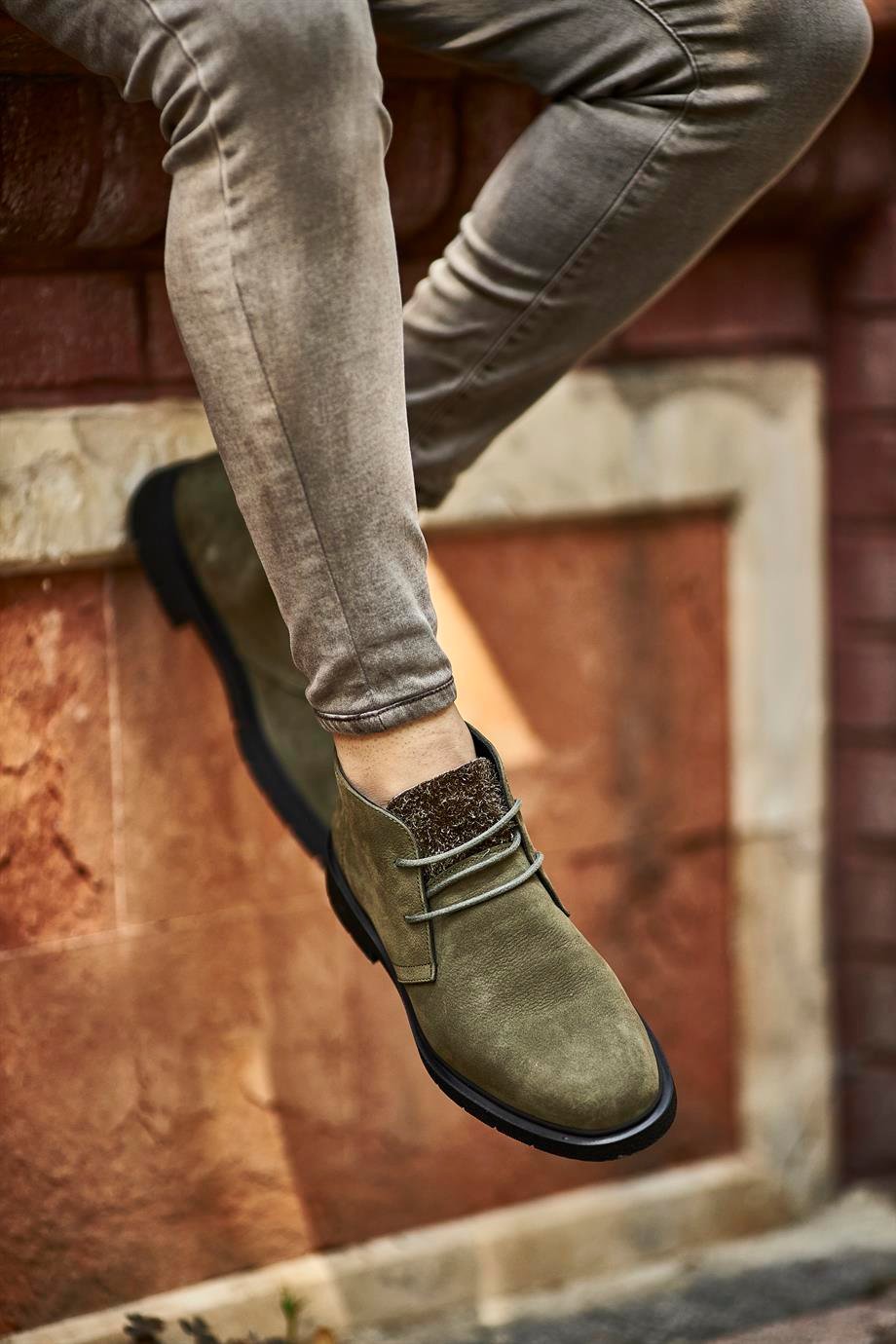 Khaki Nubuck Chukka Boots