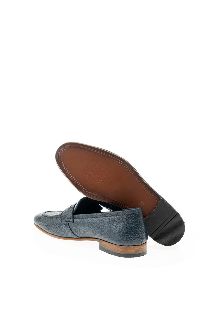 Navy Blue Grainy penny Loafer