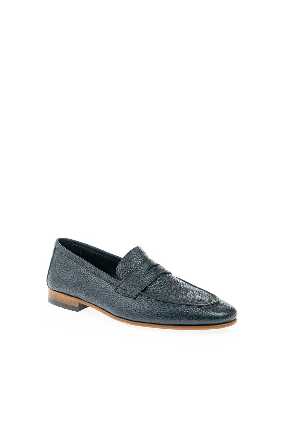 Navy Blue Grainy penny Loafer
