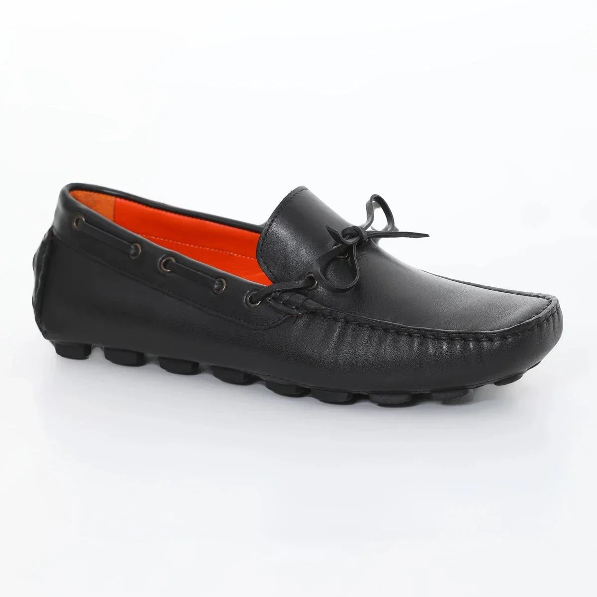 Black Calf Leather Driving Loafer