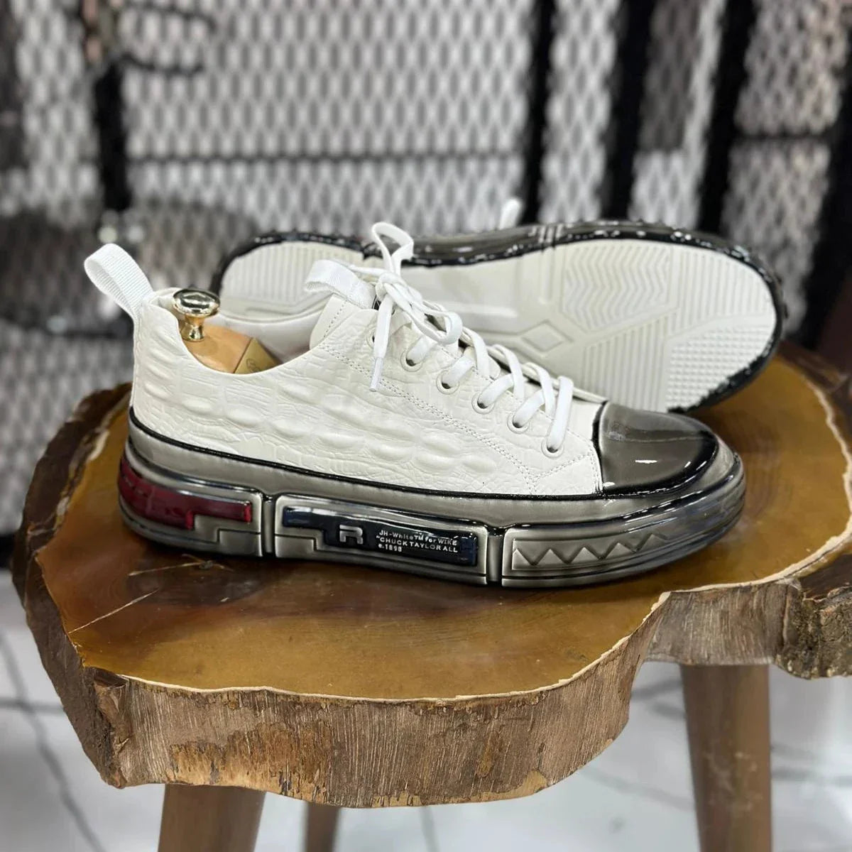 White Casual Gel Sole Sneakers