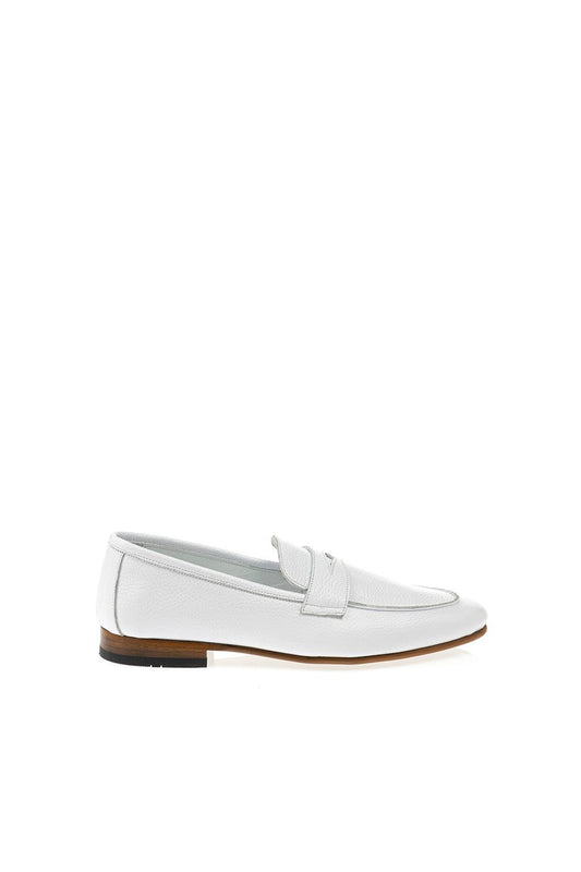White Grainy penny Loafer